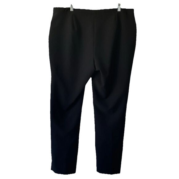 Vince Camuto Dress Slacks Black Flat Front Pants Size 14 Hemmed Front Pockets - Picture 5 of 10